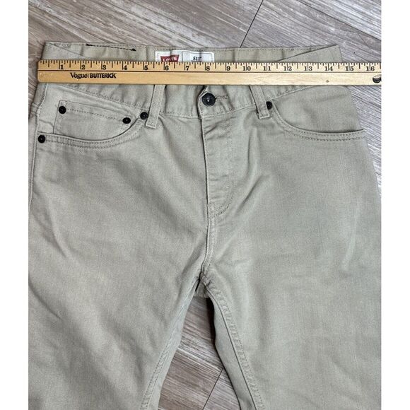 Levis Size 20reg Boys Youth Jeans 511 Slim Performance Mid Rise Beige Denim - Picture 2 of 12